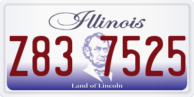 IL license plate Z837525