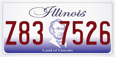 IL license plate Z837526
