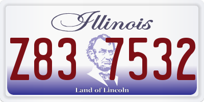 IL license plate Z837532