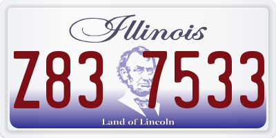 IL license plate Z837533