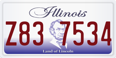 IL license plate Z837534