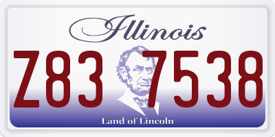 IL license plate Z837538