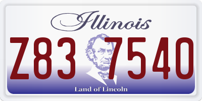 IL license plate Z837540
