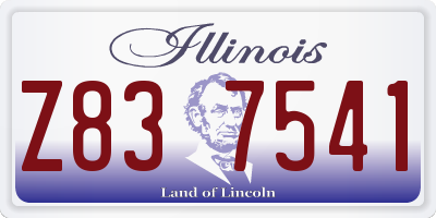 IL license plate Z837541