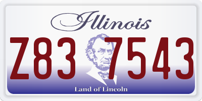 IL license plate Z837543