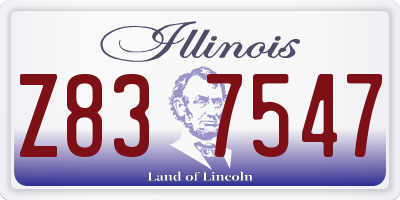 IL license plate Z837547