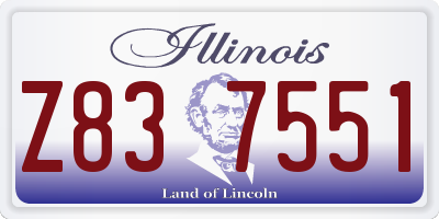 IL license plate Z837551