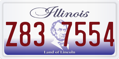 IL license plate Z837554