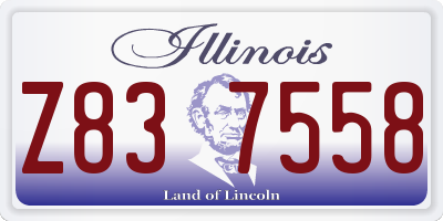IL license plate Z837558