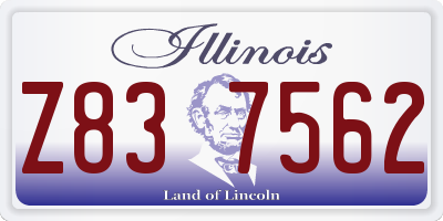 IL license plate Z837562