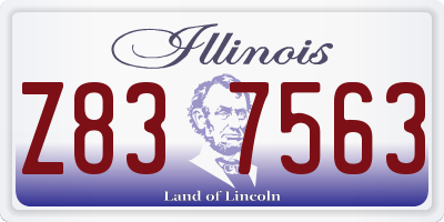 IL license plate Z837563