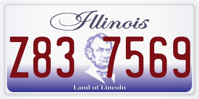 IL license plate Z837569