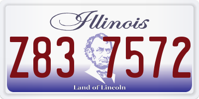 IL license plate Z837572