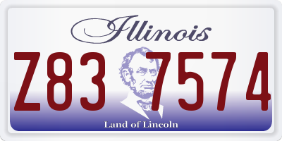 IL license plate Z837574