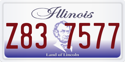 IL license plate Z837577