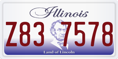 IL license plate Z837578