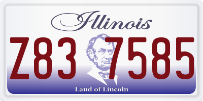 IL license plate Z837585