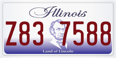 IL license plate Z837588