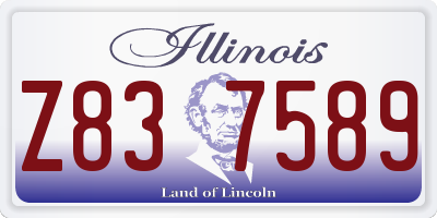 IL license plate Z837589