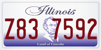 IL license plate Z837592