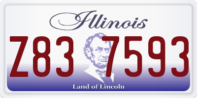 IL license plate Z837593