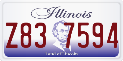 IL license plate Z837594