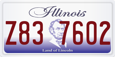 IL license plate Z837602