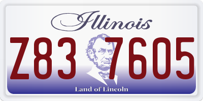IL license plate Z837605