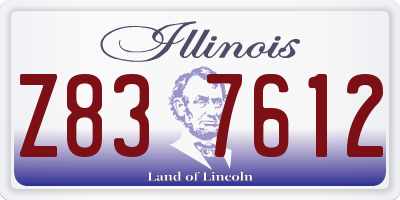 IL license plate Z837612