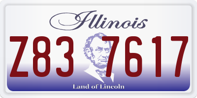 IL license plate Z837617