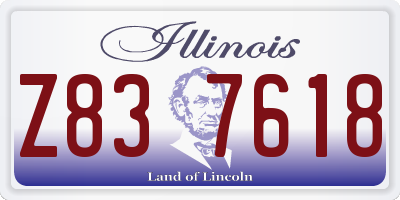 IL license plate Z837618