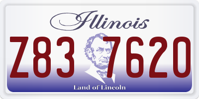 IL license plate Z837620