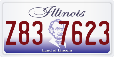 IL license plate Z837623