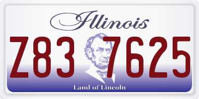 IL license plate Z837625