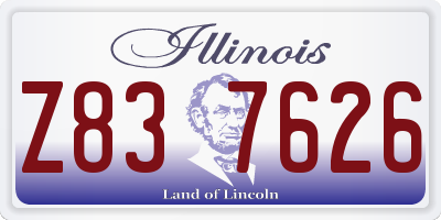 IL license plate Z837626