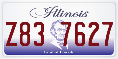IL license plate Z837627