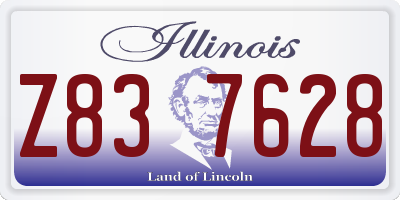 IL license plate Z837628
