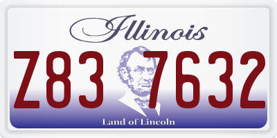 IL license plate Z837632