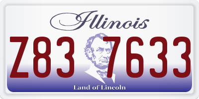 IL license plate Z837633