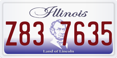IL license plate Z837635