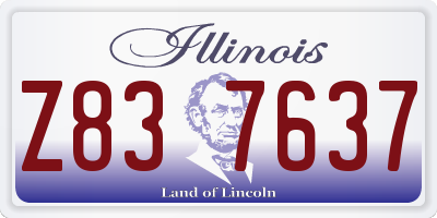IL license plate Z837637