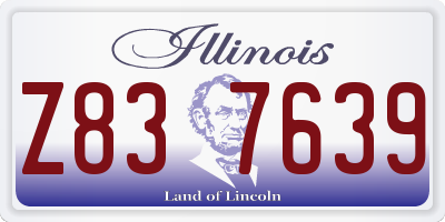 IL license plate Z837639