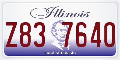 IL license plate Z837640