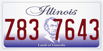 IL license plate Z837643