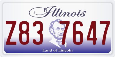 IL license plate Z837647