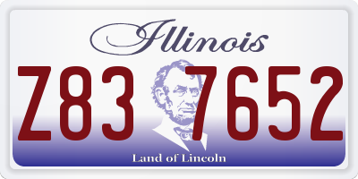 IL license plate Z837652