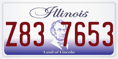IL license plate Z837653