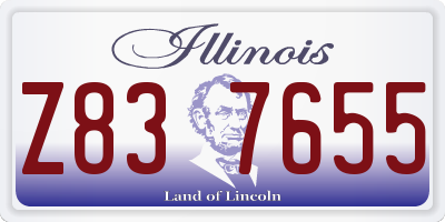 IL license plate Z837655