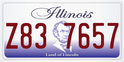 IL license plate Z837657