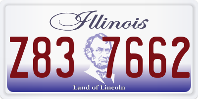 IL license plate Z837662